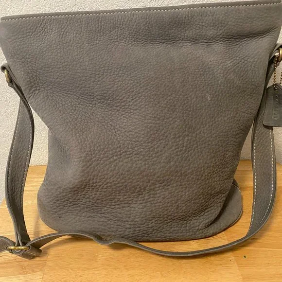 Coach | Bags | Coach 4932 Nubuck Gray Leather Bucket